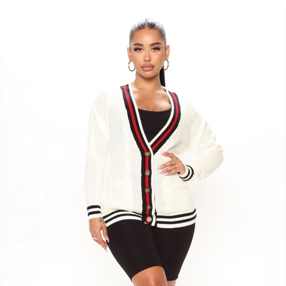 Schools Out Boyfriend Cardigan- Ivory